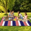 Poedist Extra Large Patriotic Picnic Blanket Waterproof,60"x 80"Foldable Machine Washable