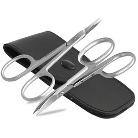 Professional Nail Scissors Set Manicure Nail Skin Scissors Pedicure Foot Nail Scissors - Premium Nail Scissors Set with Case