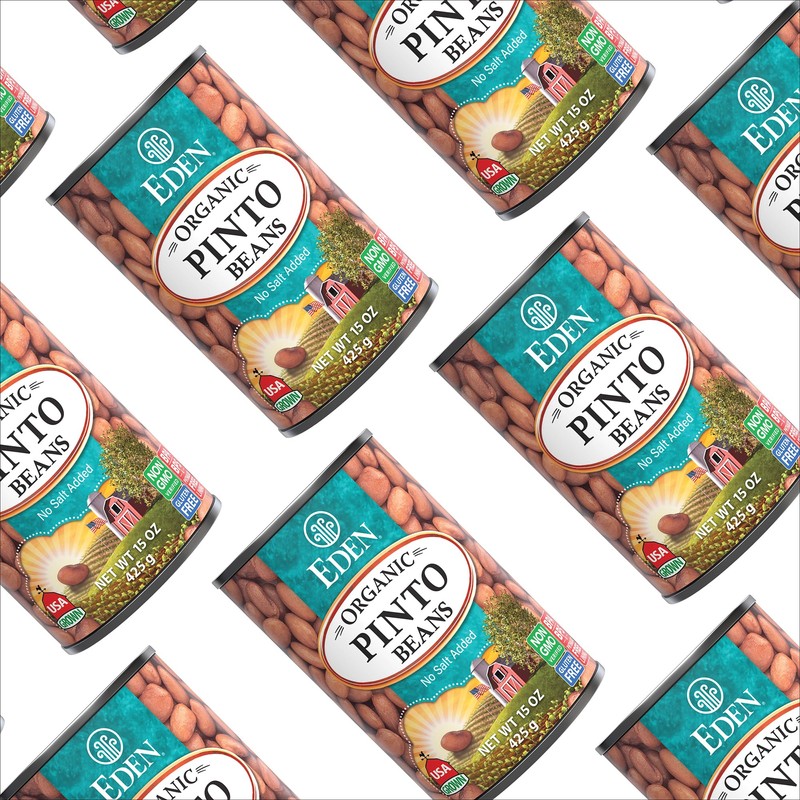 Eden Organic Pinto Beans, 15 oz Can (12-Pack), No Salt