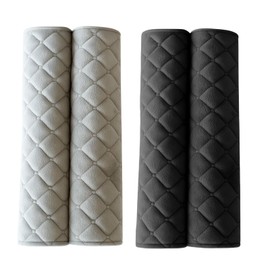 4 Pack Seat Belt Pads, Seatbelt Covers, Car Seatbelt Comfort Pads, for Shoulder Protection & Comfort – Universal Fit for Adults, Kids & Travel Bags (Black & Grey)