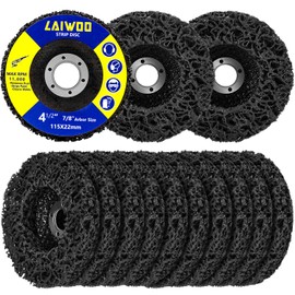 10 Pack Strip Discs Stripping Wheel for Angle Grinders Rust Remover Disc, Paint Stripping Disc, Clean and Remove Paint, Rust Welds, Oxidation (4-1/2'' x 7/8'')