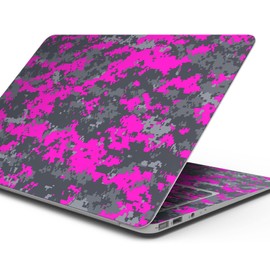 Design Skinz Bright Pink and Gray Digital Camouflage Full-Body Wrap Scratch Resistant Decal Skin-Kit Compatible with MacBook 13" Air M1 (A2337)