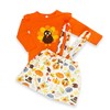 Remimi Toddler Girls Thanksgiving Dress Kids Fall Pumpkin Turkey Suspender