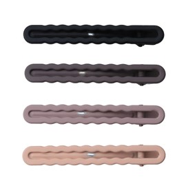 SOWAKA 4 Pcs Hollow Hair Clips for Styling Hair Barrettes Rectangle Cute Large Hairpins for Women Girls Hair Accessories DIY Crafting Wedding Birthday Party Hair Decoration (Wave)