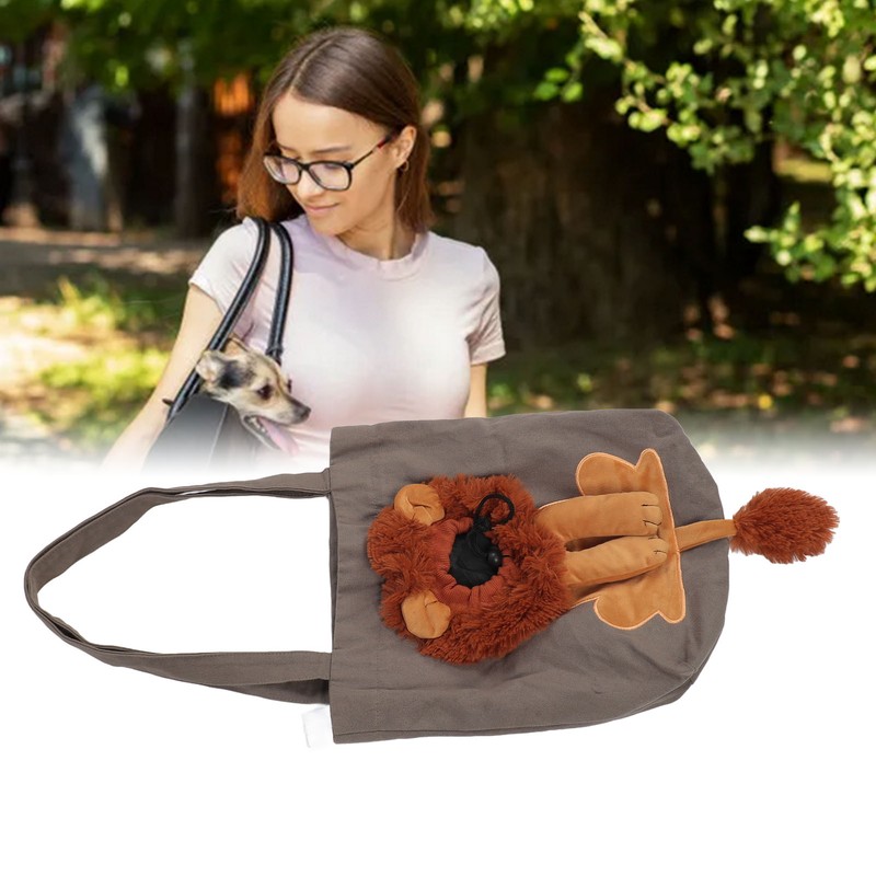 Pet Canvas Shoulder Bag Breathable Portable Pet Outing Shoulder Bag