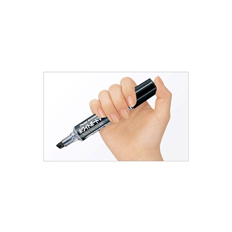 Pentel EMWL6W-A Knuckle Dry Erase Marker, Chisel Tip, Bold, Black