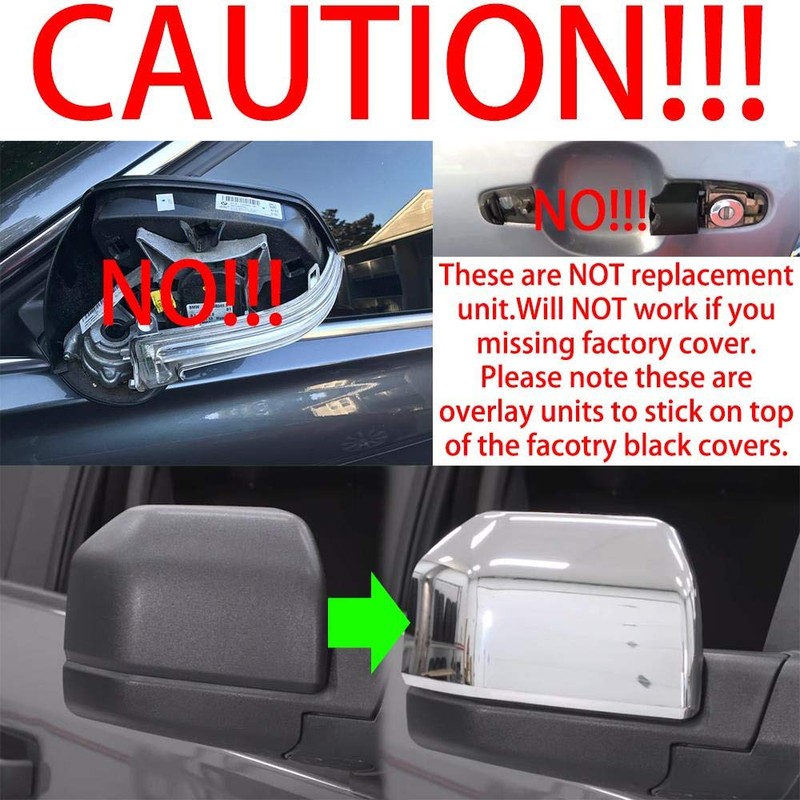 Overun Glossy Black Painted Side Door Handle Covers Overlay Designed
