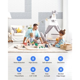 Soundproof Wall Panels Self-Adhesive Acoustic Panels Sound Absorbing Panels 12 Pack Noise Cancelling Wall Panels Brick Soundproof Adhesive Panels For Wall Decoration, Acoustic Treatment 12"×12"×0.4"