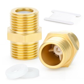 TAILONZ PNEUMATIC 2PCS Brass Check Valve 1/2" Male to 1/2" Male Thread, Backflow Prevention, Non Return One Way Check Valves