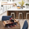 BLUEWEST Wooden Wine Racks Countertop, 8 Bottle Wine Rack, Acacia