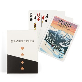 Plain, Washington, Winter Skiers (52 Playing Cards, Poker Size Card Deck with Jokers)
