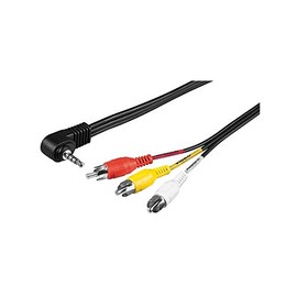Goobay 50209 Adapter Cable, Composite Audio/Video to 3.5 mm, 1.5 m Cable Length