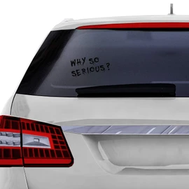 Joker Sticker 10 x 7 cm Why So Serious Lettering Saying Vehicle Decor Film for Car Bus Caravan Car Accessories Car Sticker Clown (Matte Black, K061 Why So Serious Font)