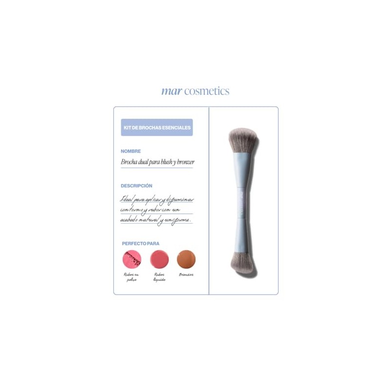 Mar Cosmetics Set de 4 Brochas 2 en 1