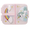 OM SUPPLIES Unicorn Reusable Sandwich Lunch Box 3 Multi Compartment