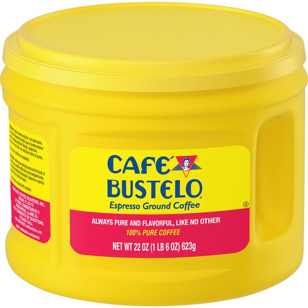 Café Bustelo Espresso Dark Roast Ground Coffee, 22 Ounces (Pack of 6)