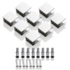 SAYAYO Glass Shelf Brackets Stainless Steel, Adjustable Railing Holder for