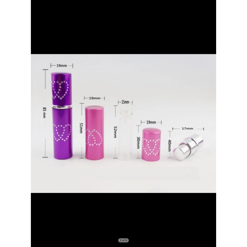 unbranded 14 Pack, 5ml Heart Spray Perfume Bottles, EMPTY Bottles