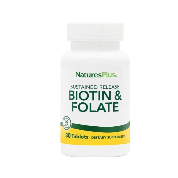 Nature's Plus Biotin Folic Acid, 30 Tabs