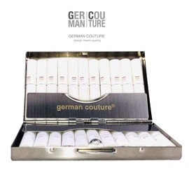 GC Stainless Steel Case for Sticks Terea Heets Iluma Prime One Originals Accessories with Genuine Leather Cases Compatible with IQOS (Light Blue)