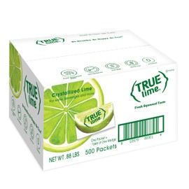 True Lime 500ct (Pack of 1) - Water Enhancer - Bulk Dispenser - 0 Calorie Drink Mix Packets For Water - Sugar Free Lime Flavoring Powder Packets
