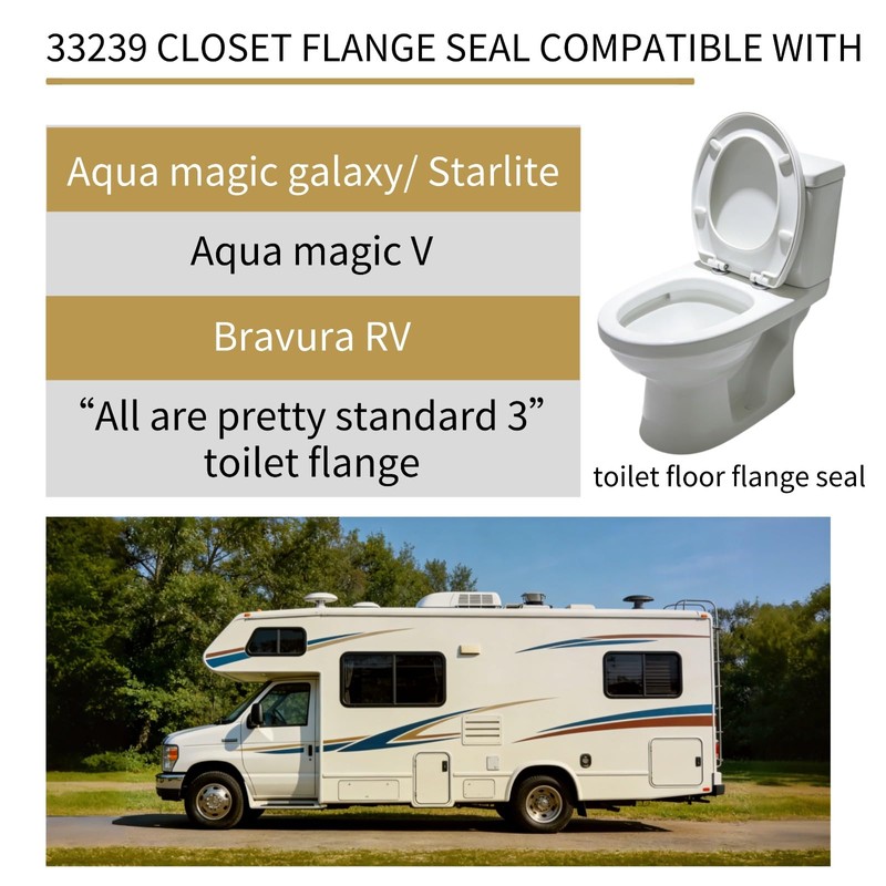 33239 RV Closet Flange Seal for Thetford RV Toilet, Fits