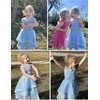 Arshiner Girls Dress Formal Party Fluffy Tulle Sleeveless Belted Light