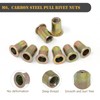 Wkmamo Pack of 120 M6 Carbon Steel Rivet Nuts, Rivet