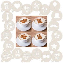 Fathers Day Coffee Stencils, Dessert Stencils, Cookie Stencils, Latte Art, Cappuccino, Coffee Duster, Cocktail Stencil, Drinks Stencil (Heart (U))