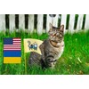 ANCONINE Double Sided Ukraine US Friendship Garden Flag 12x18 Inch