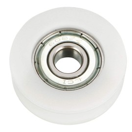 sourcing map 2pcs 4.3mm Deep Metal U Groove Guide Bearing Pulley Rail Ball Wheel 8x34x11mm