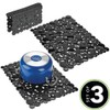 mDesign Decorative Kitchen Plastic Sink Protector Set, Quick Draining -