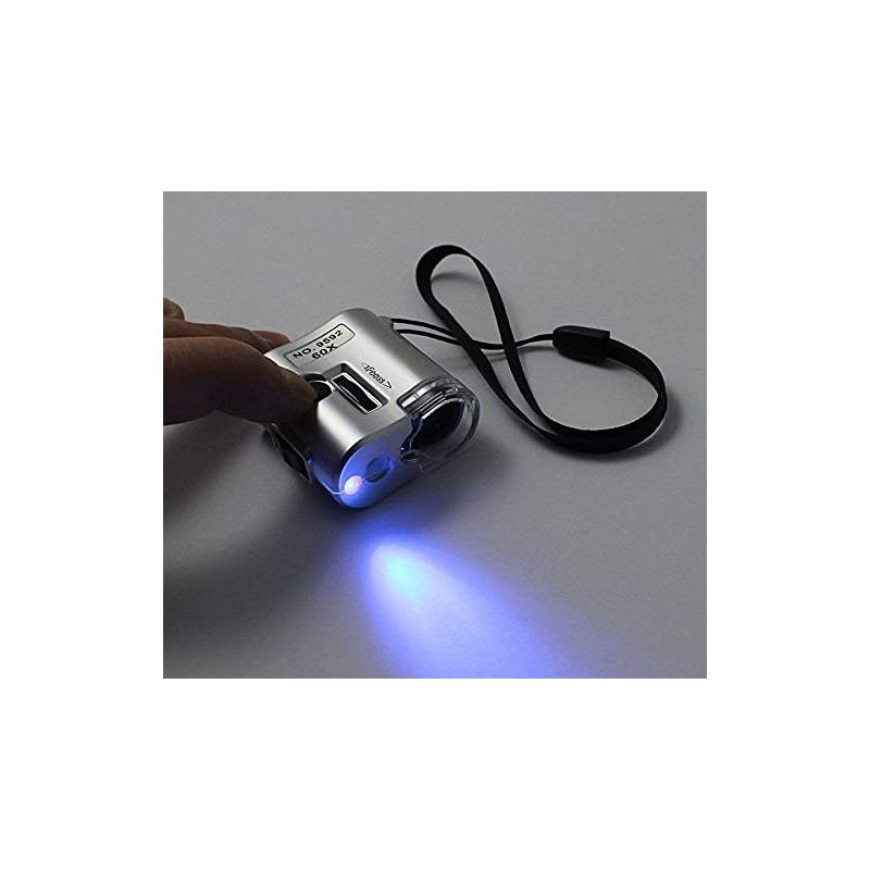 Multibao 60x Mini Pocket Magnifier with LED Light for Jewelry,