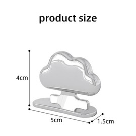 werdecade 2Pcs Toilet Seat Lid Lifter Self Adhesive ABS Cute Clouds Toilet Seat Holder Lift for Toilet Lid,Drawers,Bathroom,Home Decor,Office (Silver)