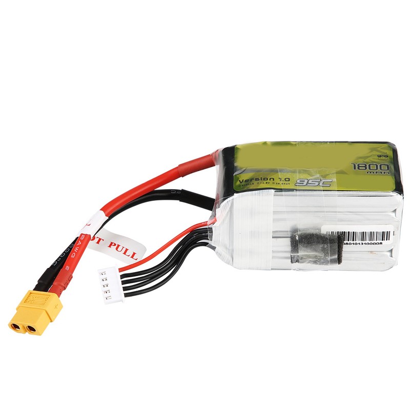 Tattu 14.8V 1800mAh 95C 4S1P Lipo Battery Pack with XT60-SYP
