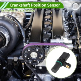 HOPESPANNER No.12141485844 Crankshaft Position Sensor for Mini Cooper S 1.6 02-08 Sturdy Black Engine Crank CKP Sensor Metal Plastic 1 Pc