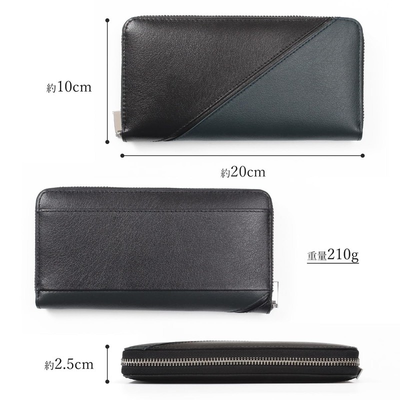 GROOVE GEAR ggs-1043 Genuine Leather Switching Wallet, Men's, Bi-Color, Long