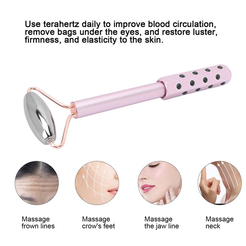 Germanium Granule Face Beauty Roller Massager Terahertz Stone Massage Tool