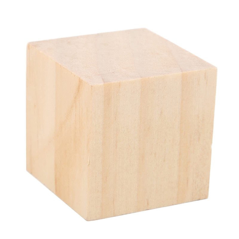 12Pcs Pine Wood Wooden Blocks, Approx. 4 X 4 X