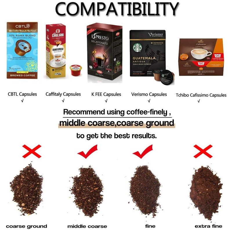 i Cafilas Refillable Kfee Coffee Capsule Stainless Steel Reusable Refill