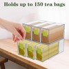 6 Pack Clear Acrylic Tea Bag Organizer Drawer, Stackable Tea