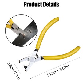 Watch Band Leather Fabric Hole Punch, Leather Punch Tool, Universal 2.0mm Belt Hole Puncher Tool for Belts, Bands, Straps, Pet Collars, Saddles, Shoes