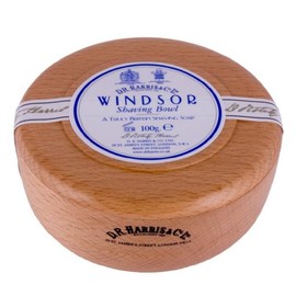 DR Harris & Co Beech Wooden Shaving Bowl with Windsor Shaving Soap