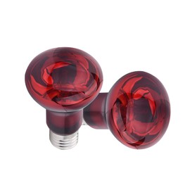 25w Infrared Heating Lamp/Light/Bulb 2 Pack, 110v E27 Basking Spot Light Bulbs for Reptile and Amphibian, as Bearded Dragons, Turtles, Ball Pythons, Red