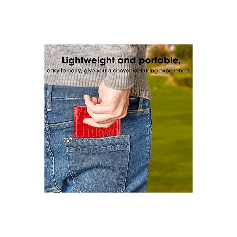 Leather Scorecard Holder, Score Counter Keeper Card Holder (Red)