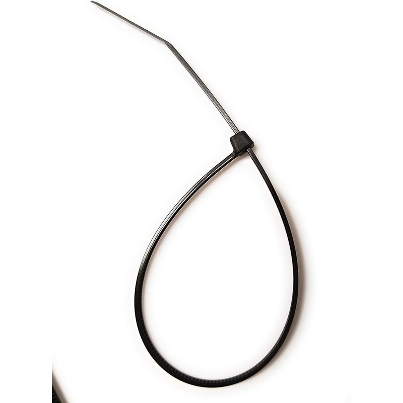 8" Black Nylon Cable Tie Width Self Locking Plastic Cable