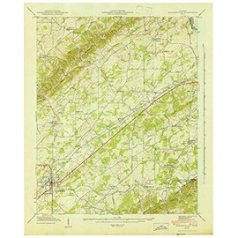 YellowMaps Madisonville TN topo map, 1:24000 Scale, 7.5 X 7.5 Minute, Historical, 1941, 27.5 x 22 in - Tyvek