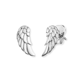 Engelsrufer ERE-FLYWING-ST Women's Stud Earrings Angel Wings Sterling Silver with Clasp Nickel Free Size: 7 mm, Sterling Silver, No Gemstone