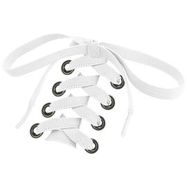 High Five Elastic Shoelaces, Elastic Shoelaces, Elastic Laces, Elastic 31.5, 39.4, 39.4, 47.2 inches (80, 100, 120, 140 cm), Sneakers, Low Cut, High Cut, Set of 2, 1 Pair, white