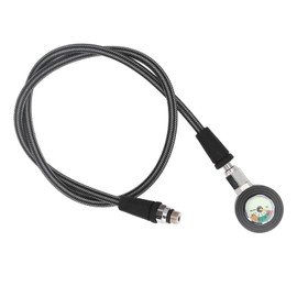 Scuba Diving Submersible Pressure Gauge, Luminous Submersible Pressure Gauge with High Pressure Hose for BCD Regulator Underwater Diving Equipment (80cm)